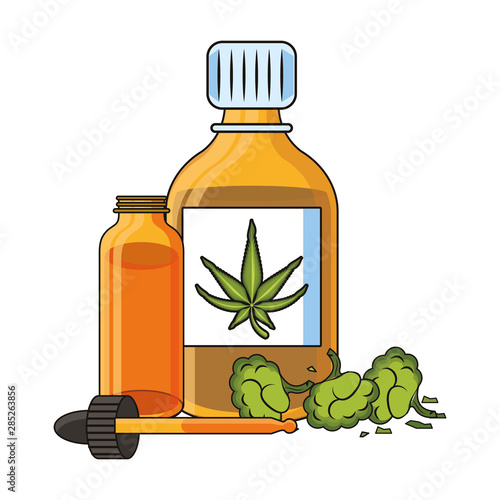 cannabis martihuana sativa hemp cartoon