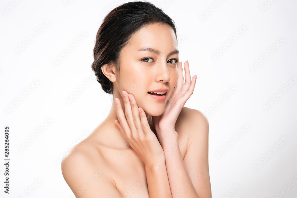 Beautiful Young Asian Woman with Clean Fresh Skin, Beautiful Young Asian Woman with Clean Fresh Skin,