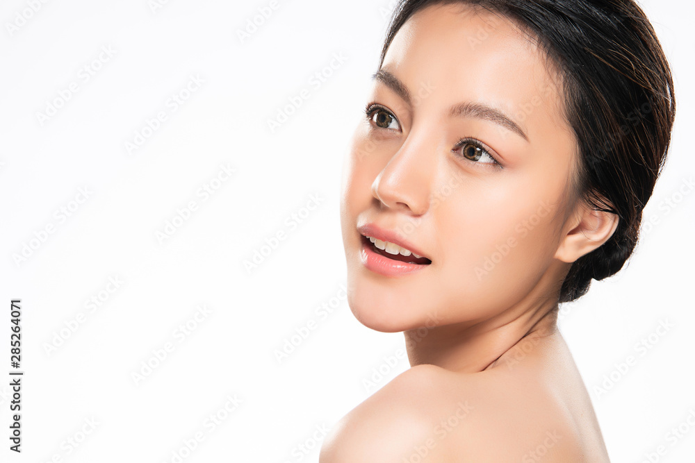 Beautiful Young Asian Woman with Clean Fresh Skin, Beautiful Young Asian Woman with Clean Fresh Skin,