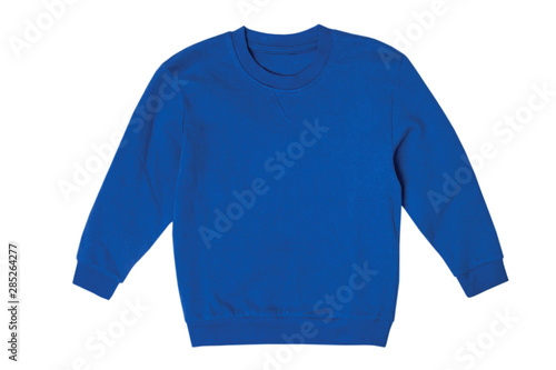  Blue jacket on a boy isolated on a white background