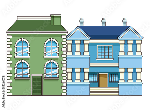 Urban buildings and city architecture