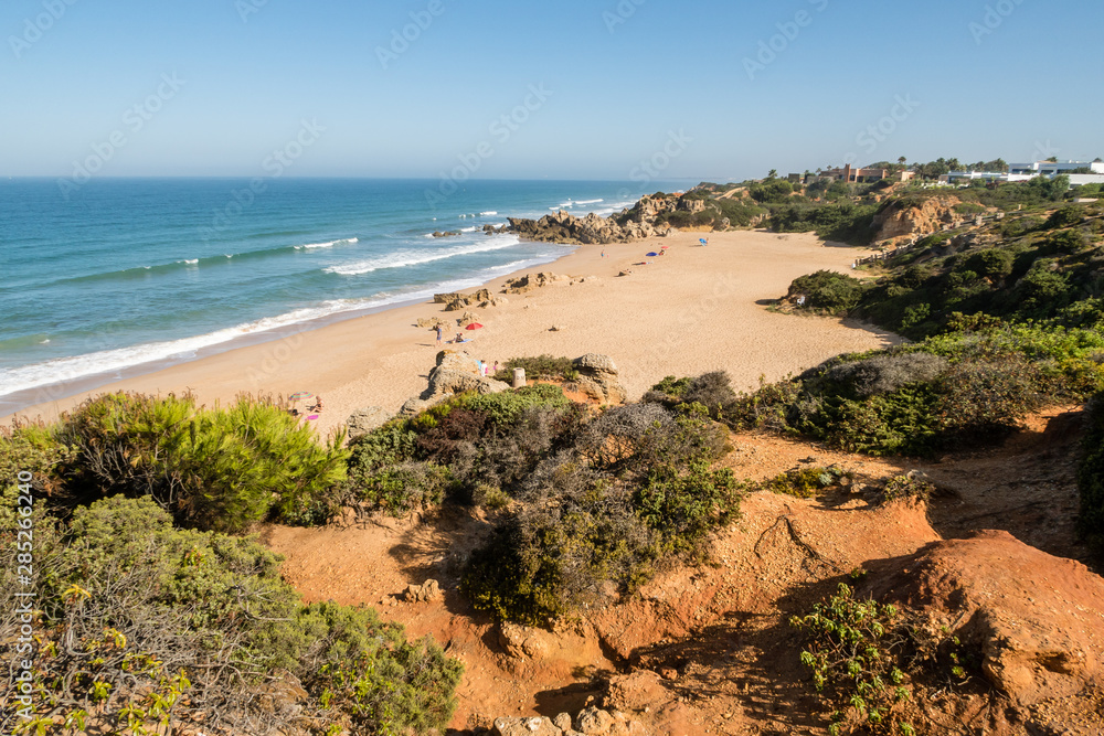 Fototapeta premium Roche coves in Conil de la Frontera, Cadiz, Spain