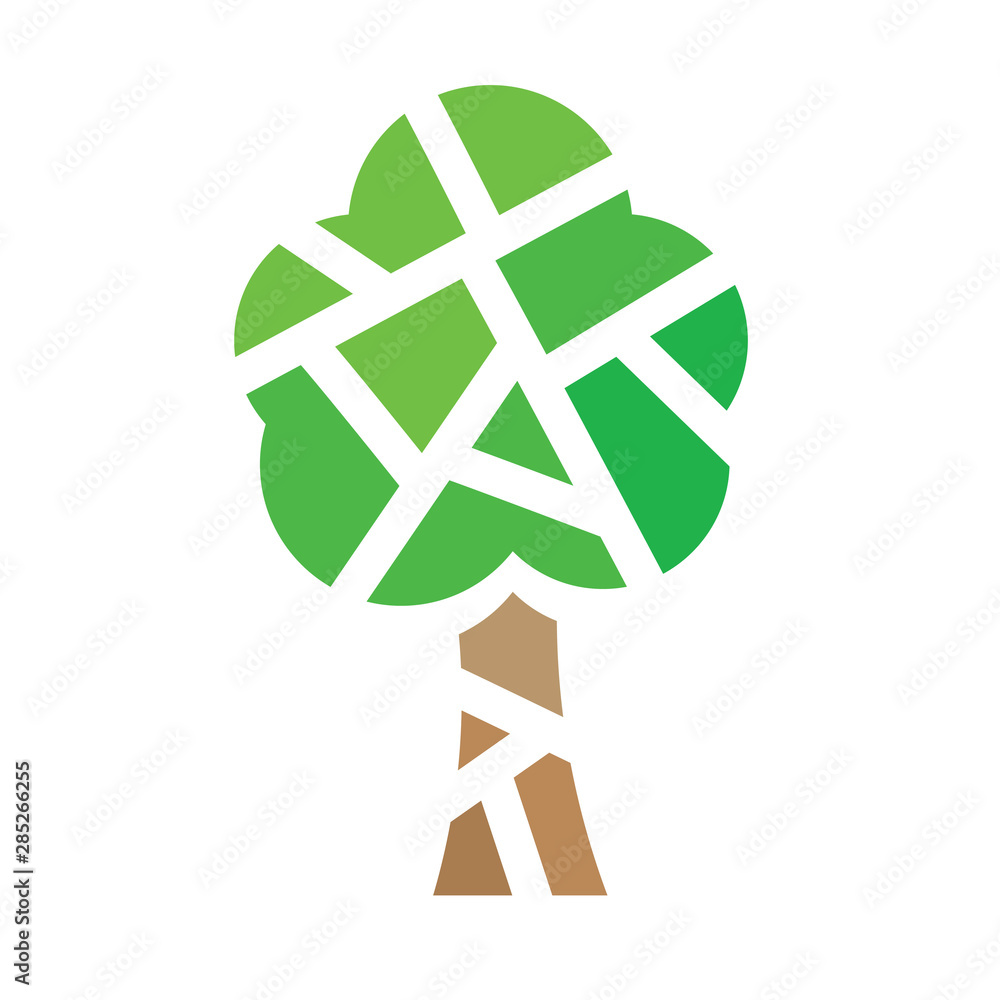 geometric tree icon- vector illustration geometric tree icon- vector illustration
