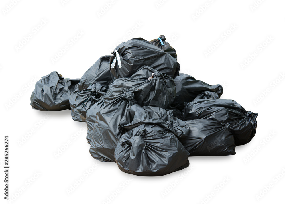 Garbage bag  on isolated white background