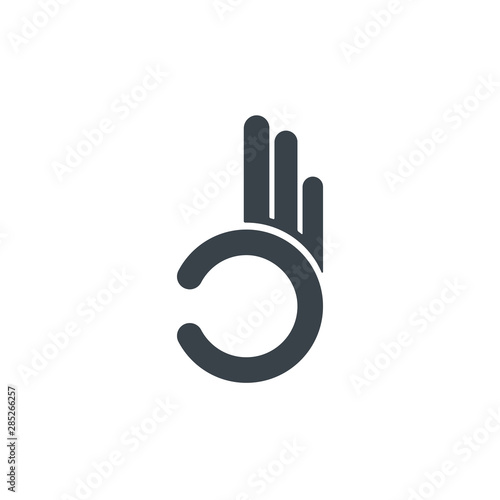 Gesture okay line and glyph icon, e commerce and marketing, best choice sign vector graphics, a linear pattern on a white background.