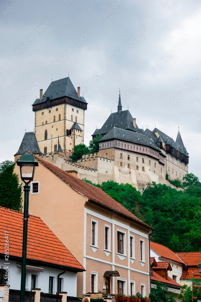 Karlstejn is a large gothic castle in Czech republic