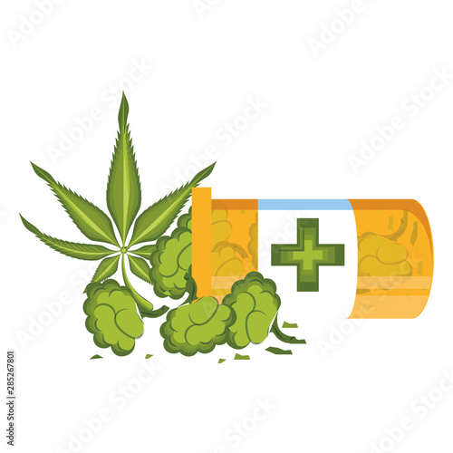 cannabis martihuana sativa hemp cartoon