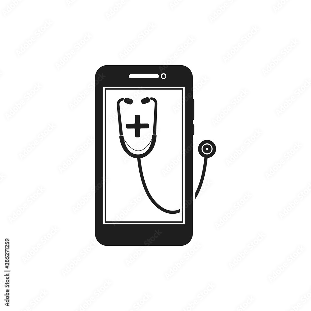 Online medical help icon. Flat style vector EPS. Online medical help icon. Flat style vector EPS.