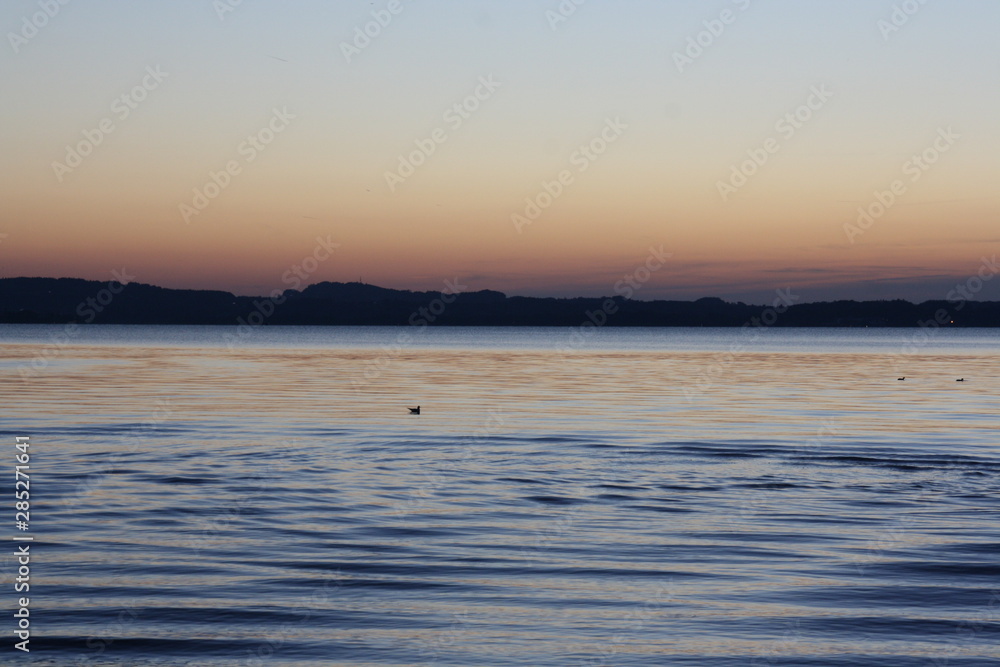 Fototapeta premium Meer, Sonnenuntergang