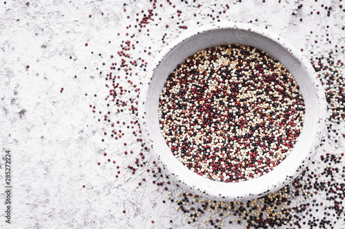 Black, red and white quinoa