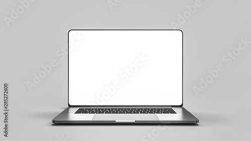 Laptop template isolated on white.  Template, mockup. photo