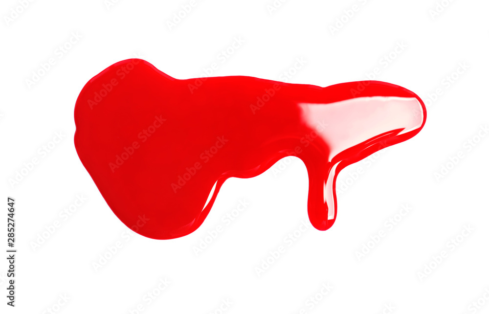 Colorful nail polish spilled on white background Colorful nail polish spilled on white background