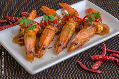 Thai Cuisine,Deep Fried Shrimp with Tamarind Sauce