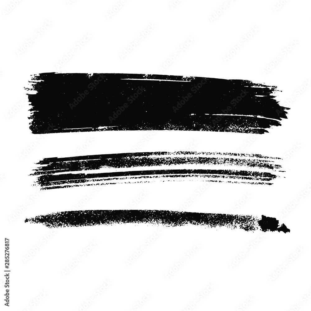 black vector brush strokes of paint on white background black vector brush strokes of paint on white background