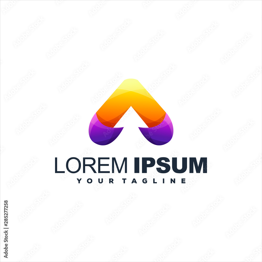 awesome gradient triangle logo design awesome gradient triangle logo design