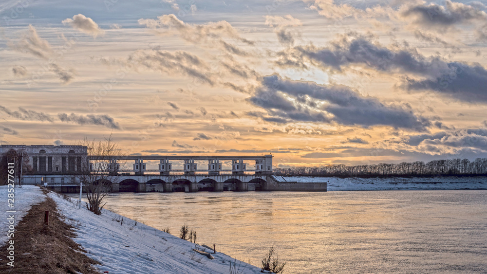 Hydroelectric Power Plant. Town of Uglich, Russia Hydroelectric Power Plant. Town of Uglich, Russia