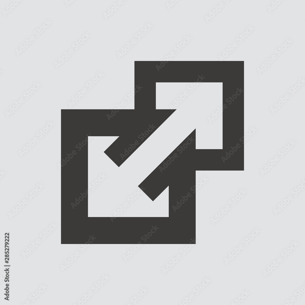 External Link icon isolated of flat style. Vector illustration. External Link icon isolated of flat style. Vector illustration.