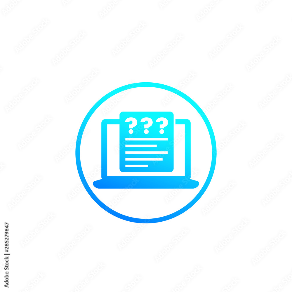 online survey, questionnaire vector icon online survey, questionnaire vector icon