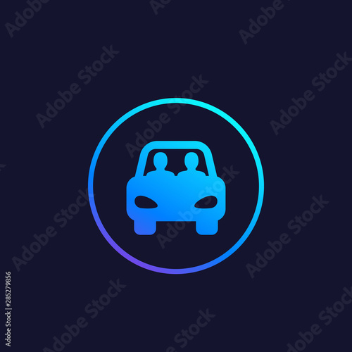 carpool, sharing a car icon