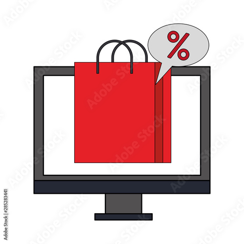 online shopping ecommerce sale cartoon