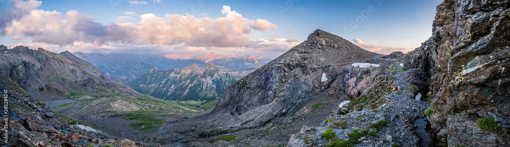 Sunset over the Drac Valley and the Sunset over the Drac Valley and the