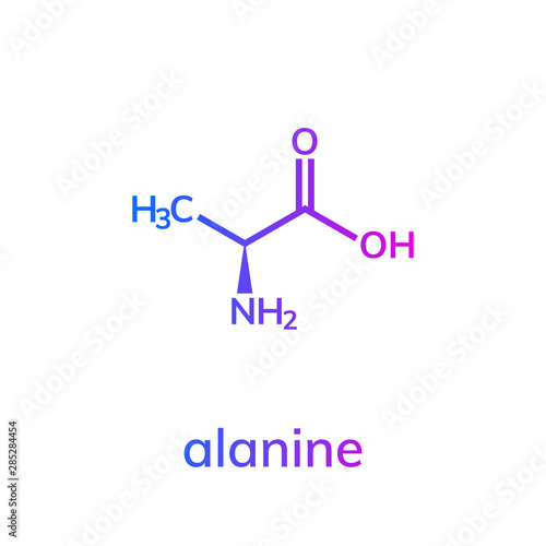 Alanine (Ala) amino acid chemical formula