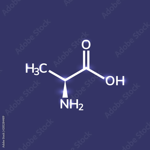 Alanine (Ala) amino acid chemical formula