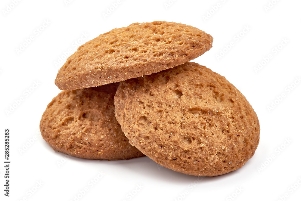 Oat cookies, isolated on white background Oat cookies, isolated on white background