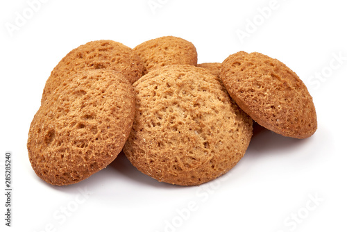 Oat cookies, isolated on white background