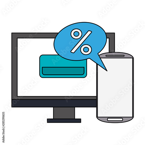 online shopping ecommerce sale cartoon
