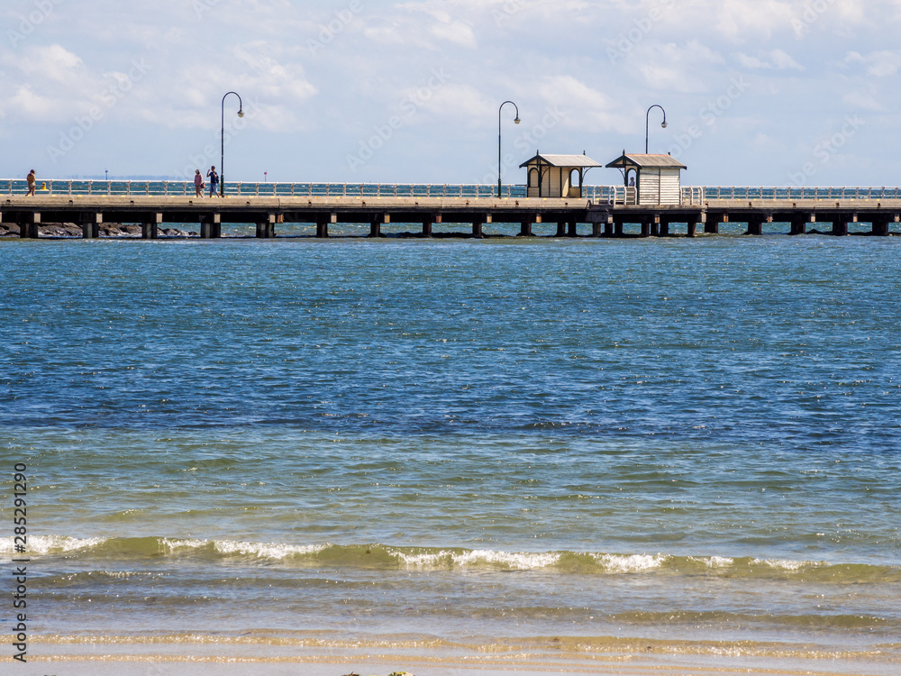 View of St Kilda tourist pier from St Kilda,  St Kilda, Melbourne, South Australia