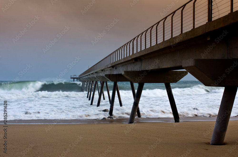 Bad weather on a beach Bad weather on a beach