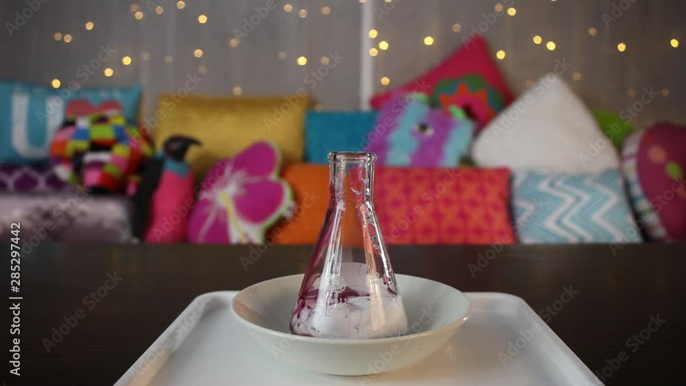 Home science mixing safe chemicals in glass beaker Home science mixing safe chemicals in glass beaker