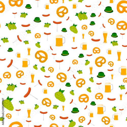 Illustration on theme big colored pattern oktoberfest
