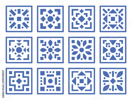 Vector Pattern Set. Geometric Decoration Tiles for Your Patchwork.
