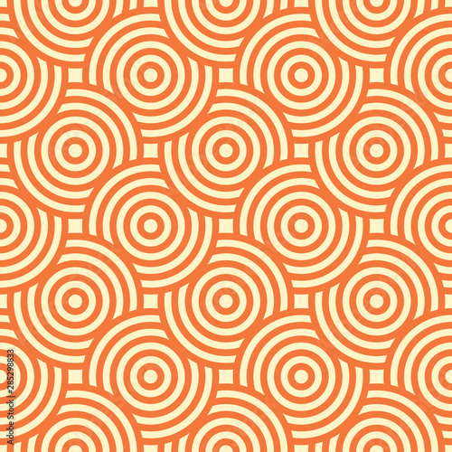 Vector geometric seamless pattern created with intersect circles