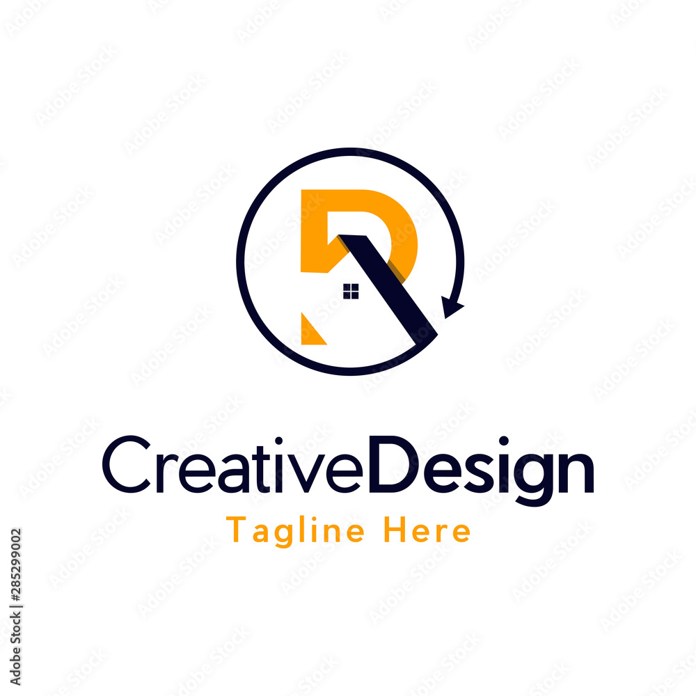 Letter R Home Reality Creative Icon Logo Design Template, simple initials R home logo, initial letter R real estate and house logo design vector illustration Letter R Home Reality Creative Icon Logo Design Template, simple initials R home logo, initial letter R real estate and house logo design vector illustration