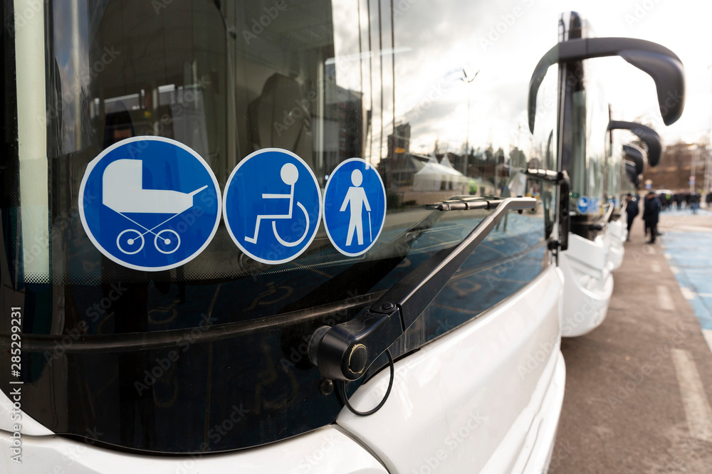 Obraz premium New modern bus on LPG