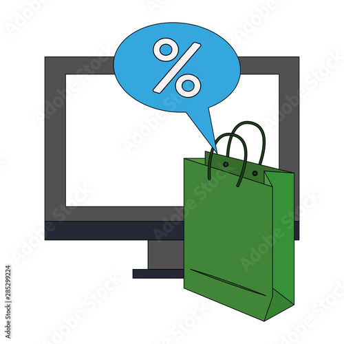 online shopping ecommerce sale cartoon