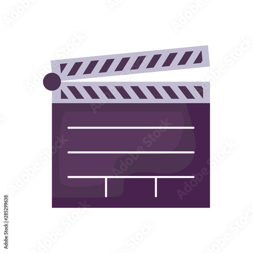 clapboard cinema director isolated icon