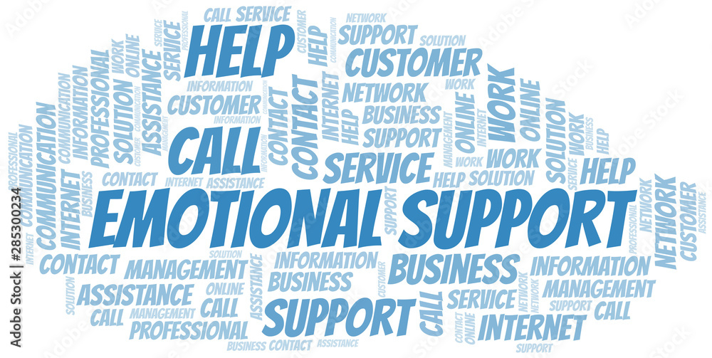 Emotional Support word cloud vector made with text only. Emotional Support word cloud vector made with text only.