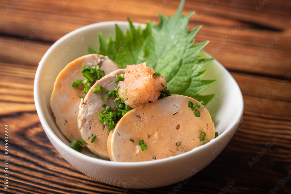 japanese Ankimo, monkfish liver with ponzu sauce