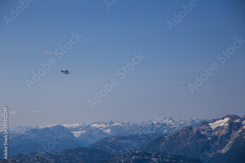 Plane over the mountains