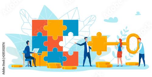 Informational Banner Matching Puzzle Element.