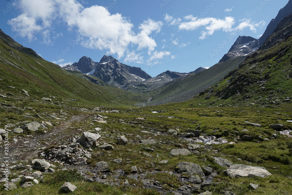 Fototapeta premium Swiss alps, vereina valley in Davos Klosters Graubünden