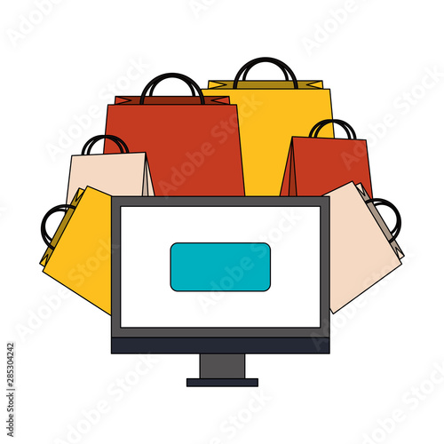online shopping ecommerce sale cartoon