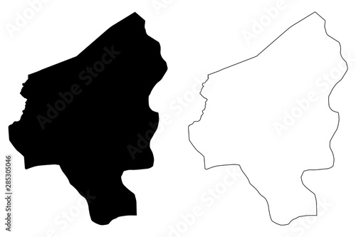 Copan Department (Republic of Honduras, Departments of Honduras) map vector illustration, scribble sketch Copán map....