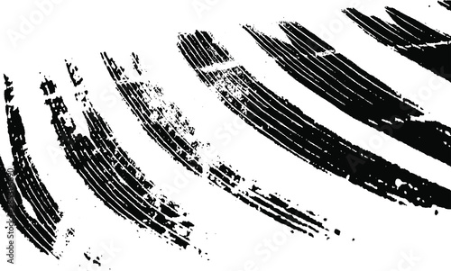 Vector brush sroke texture. Distressed uneven grunge background. Abstract distressed vector illustration. Overlay over any design to create interesting effect and depth. Black isolated on white. EPS10