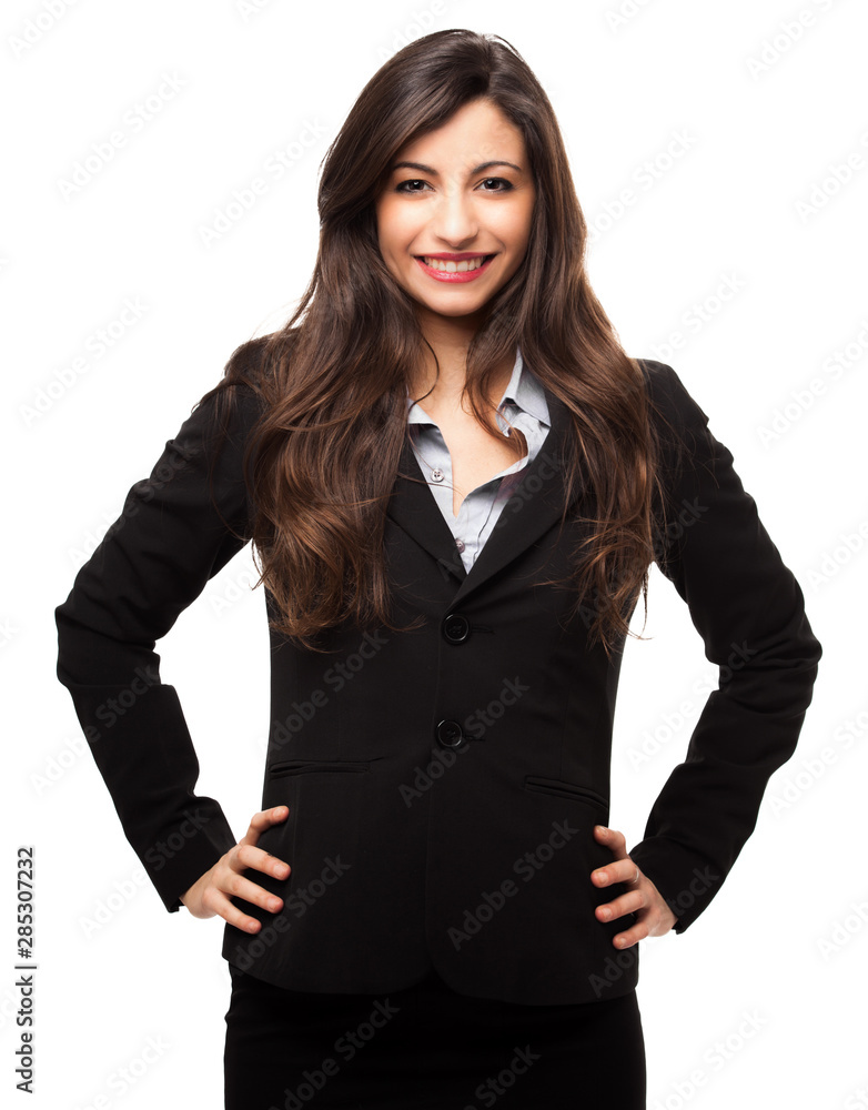 Smiling businesswoman isolated on white Smiling businesswoman isolated on white