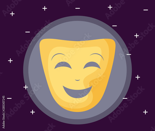 mask theater traditional isolated icon